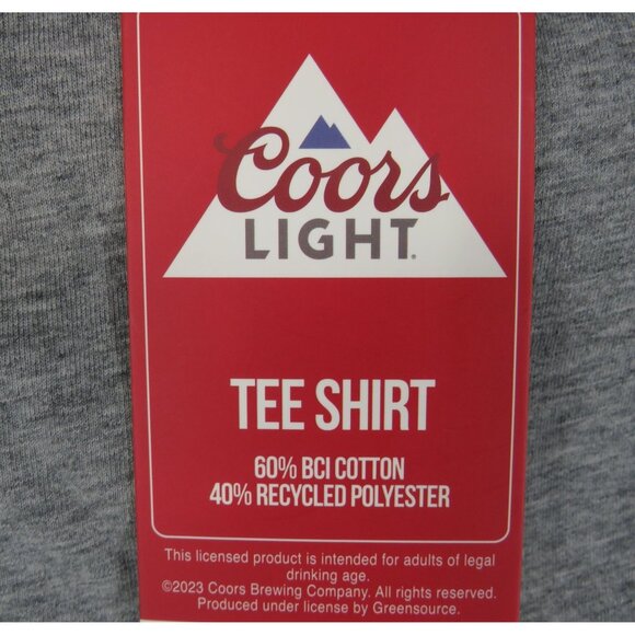 Coors Light Mens "Cold As The Rockies" Graphic Tee Shirt Small NWT - Picture 3 of 4
